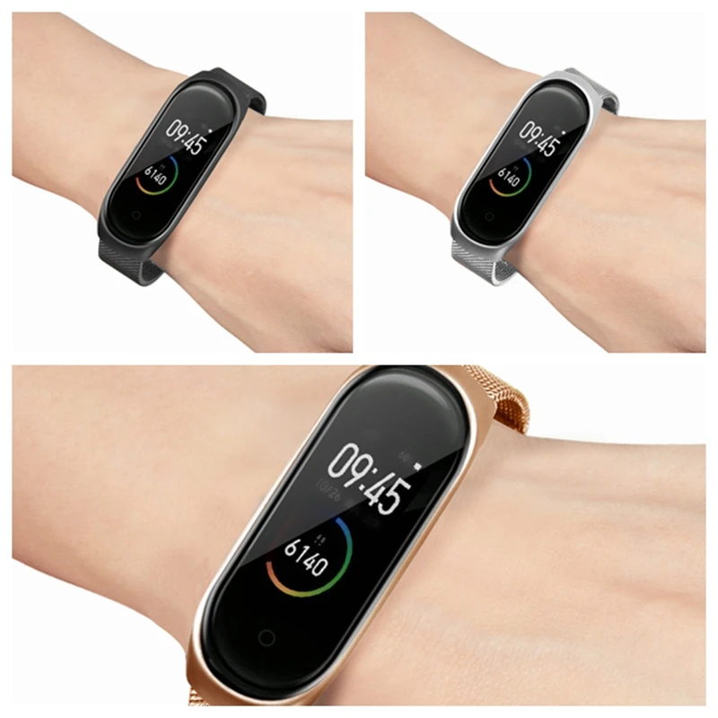 Умный Браслет Xiaomi Mi Band 4 сетчатый ремешок для наручных часов спортивный браслет