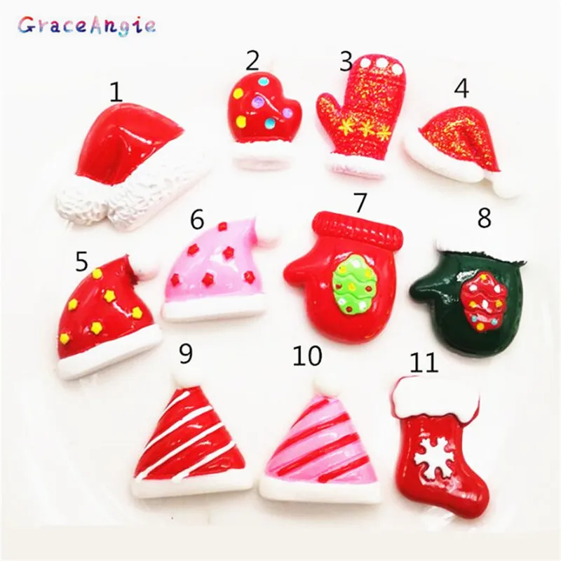 GraceAngie 20pcs/pack Bohemian Celebrity Style Diy Jewelry Accessories Gemstone Glass Patch Christmas Day Theme Happy Life | Украшения и