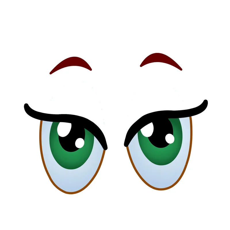

YJZT 15.8CM*11.8CM Personality Eye Cartoon Car Sticker PVC Eyes Decal 12-0736