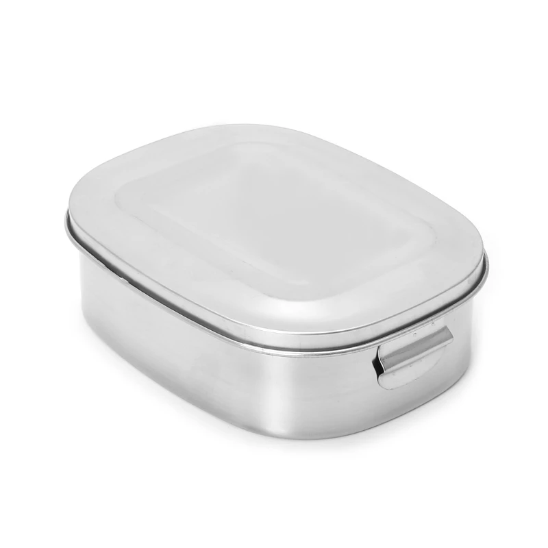 Нержавеющая сталь бенто контейнер для еды пикника путешествия 1/2 слоя квадратная
