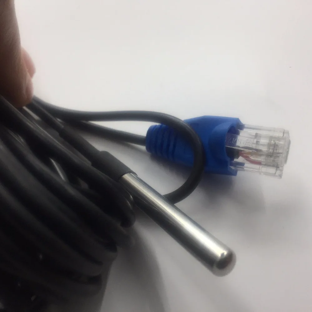 Бесплатная доставка 2 шт. оригинальный датчик ds18b20 с разъемом RJ45 6*50 мм Даллас