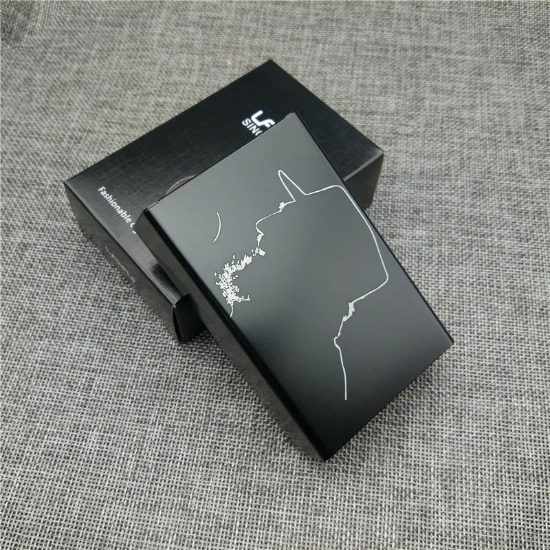 Personalized Fidel Castro Cuba Leader Aluminium Alloy Cigarette Case Laser Engraving Boxes Smoke | Дом и сад
