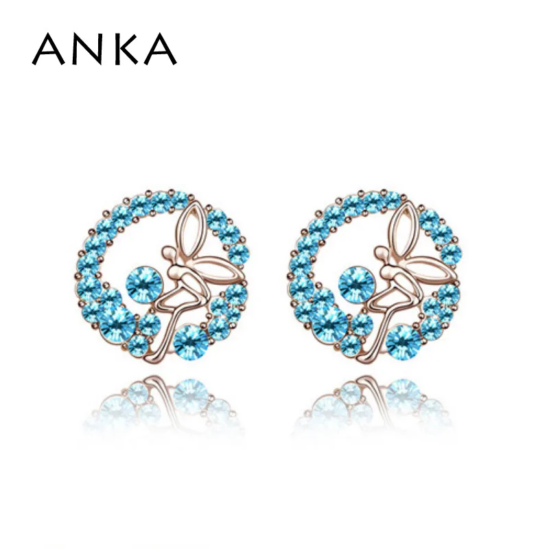 Бесплатная доставка серьги гвоздики из розового золота с круглыми цветами