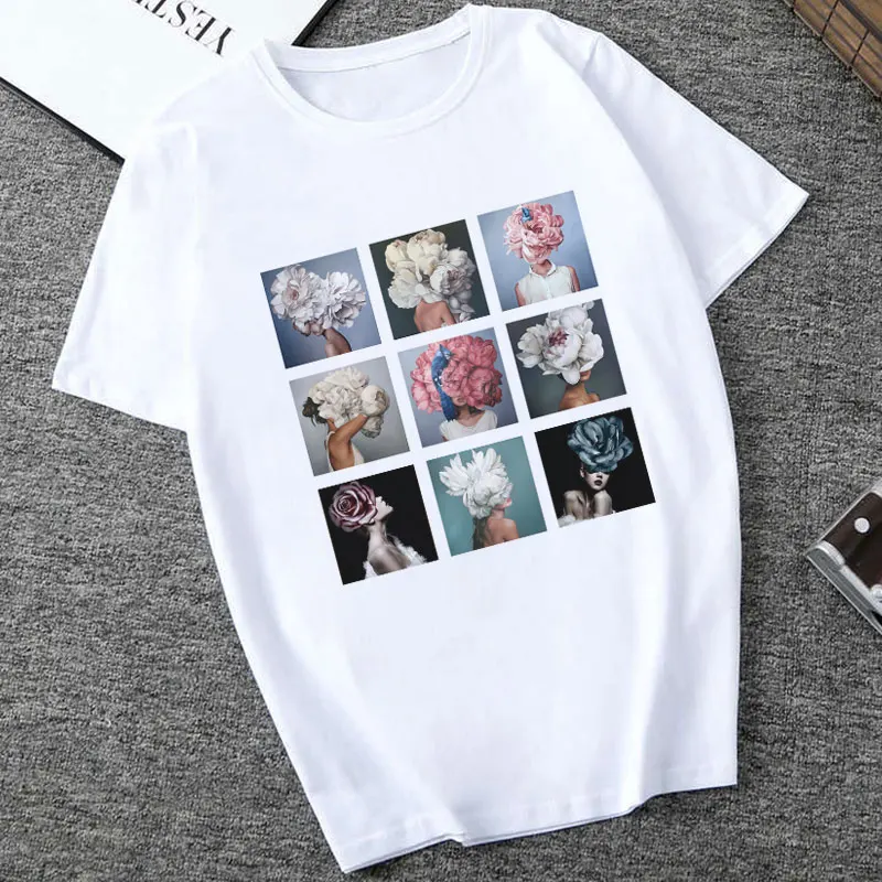 Новинка лета 2019 эстетичная смешная футболка для пар с искусственными перьями