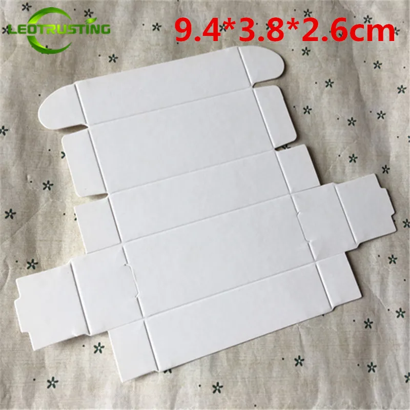 

Leotrusting 50 шт. 9,4*3,8*2,6 см чистая белая бумага Box белая картонная бумажная подарочная упаковочная коробка ручной работы для вечерние ринки свадь...