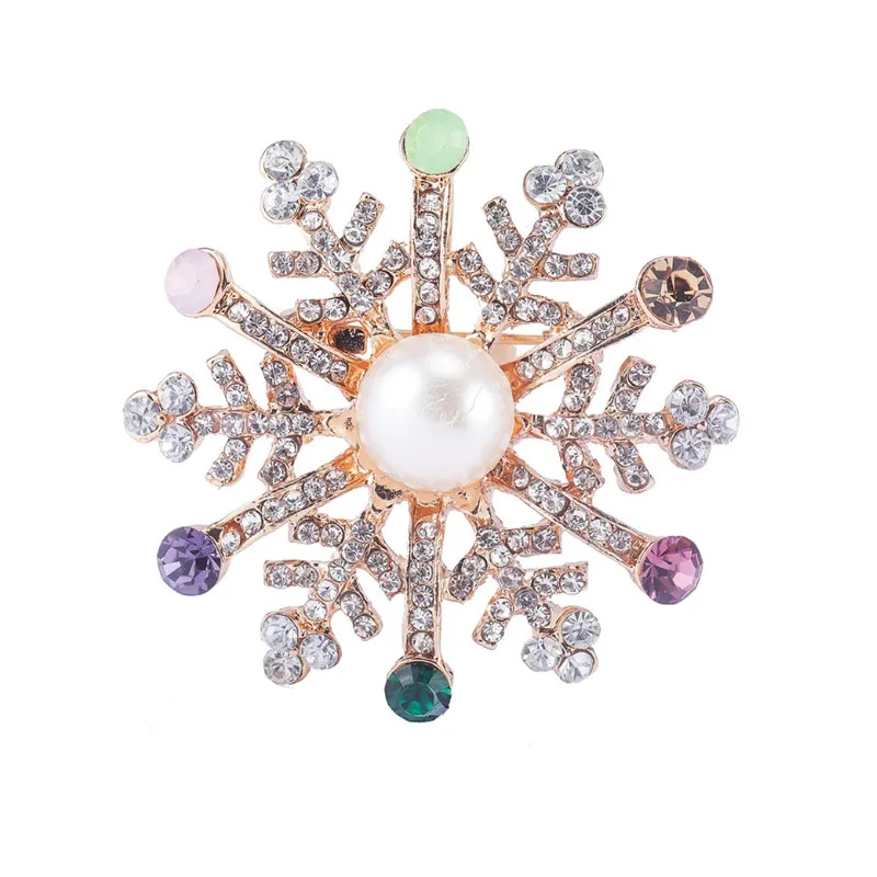 Женские броши Леди Снежинка искусственный жемчуг стразы кристалл свадьба