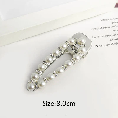 5 Ins1Set/PC модная жемчужная заколка для волос, заколки для волос для женщин, милые стильные заколки для волос, сплав, BB, заколка для волос, аксессуары для волос для девушек и женщин - Цвет: 5