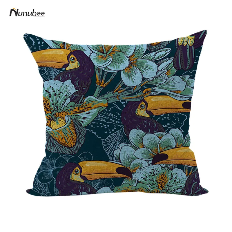 Этническая Цветочные cushioncover paitting Ocean almofada Boho декоративные Pillowscase scandinave cojines Nordic