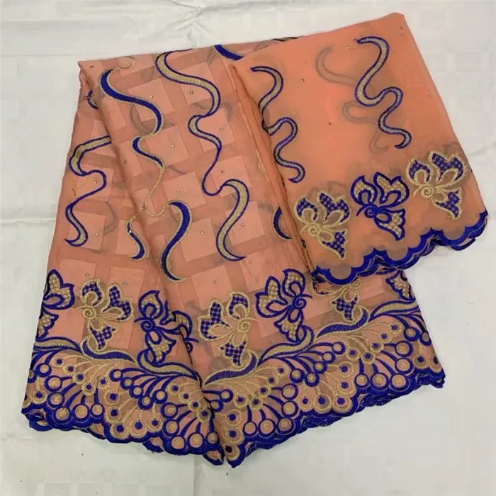 Новое поступление 5 + 2 лет Африканская Хлопковая кружевная ткань с швейцарский