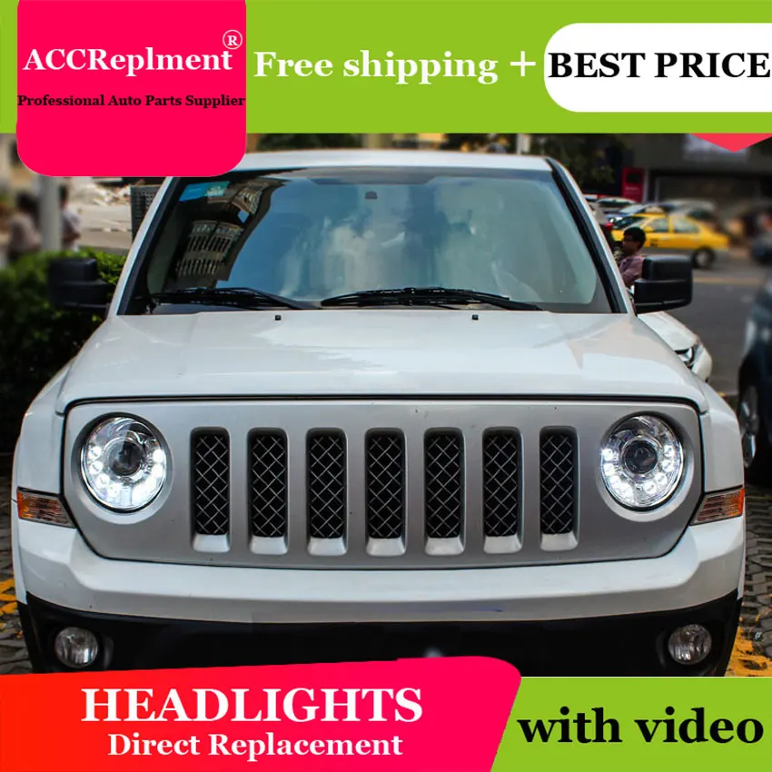 Тюнинг автомобилей для Jeep Liberty головной светильник s U глаза ангела 2013-2015