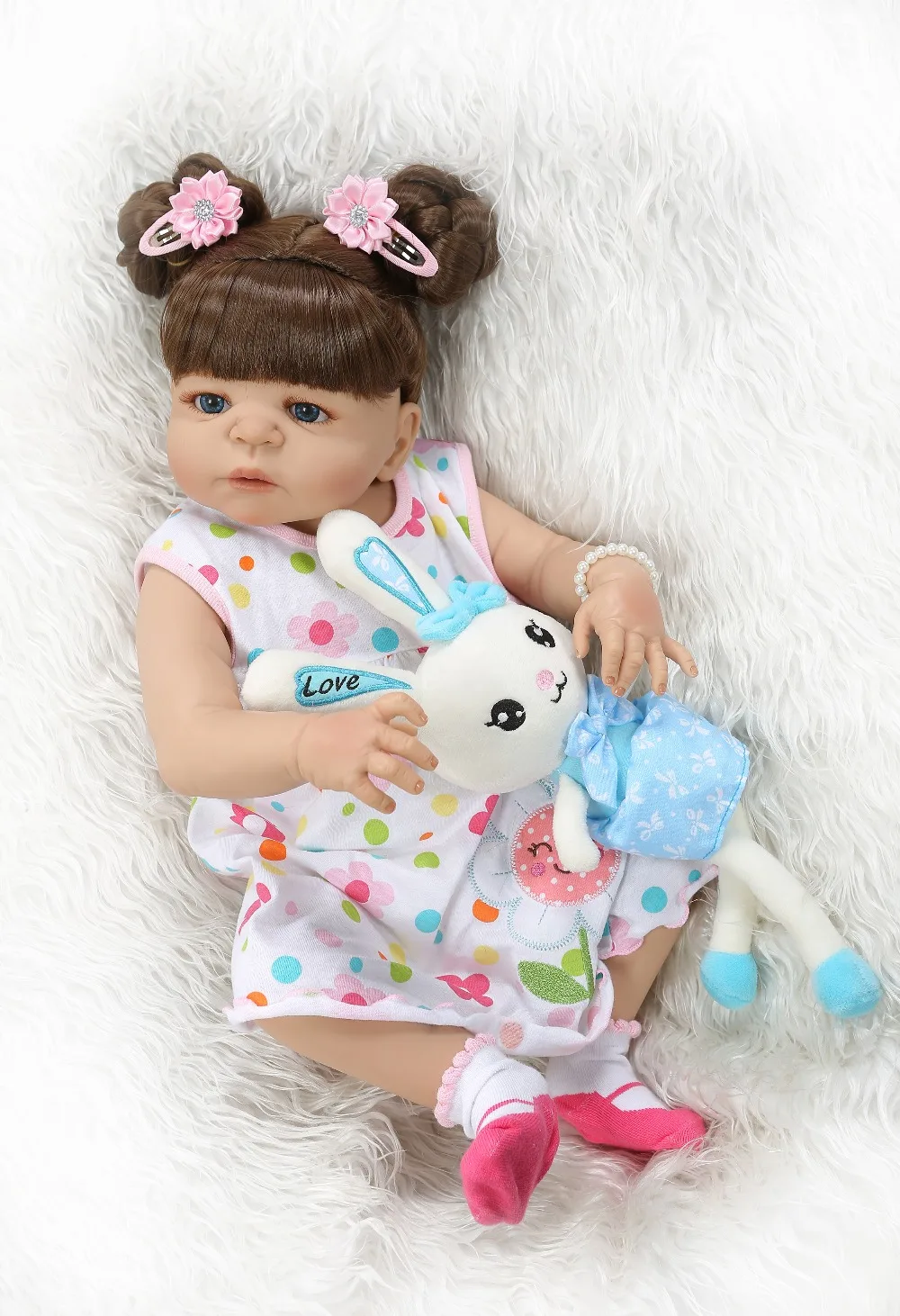 Модная прическа Новорожденные куклы bebes reborn baby girl силиконовая кукла inteiro realista