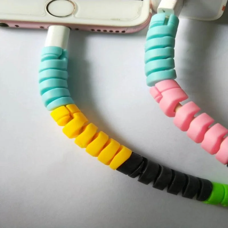 4 шт. силиконовые зажимы для намотки USB протектор кабеля передачи данных и кабелей