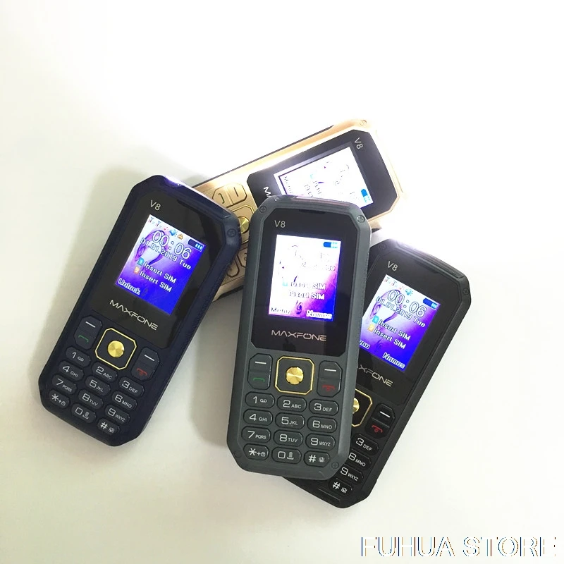GSM 2G телефон V8 с двумя sim картами для пожилых людей 2000 мА/ч аккумулятор Поддержка