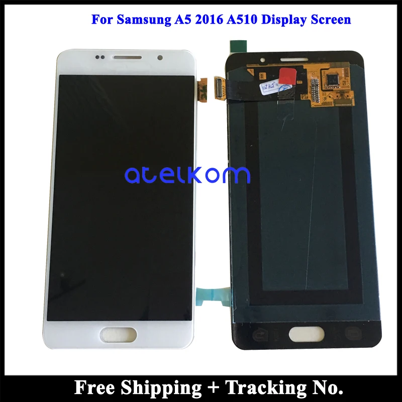 100% протестированный гарантия Super AMOLED для SAMSUNG A5 2016 LCD Samsung A510 A510F дисплей экран
