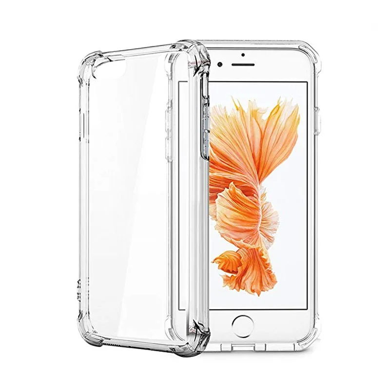 

Crystal Clear phone case Hard Clear PC Back Panel + Reinforced Soft TPU Frame Compatible for iPhone 6 7 8 Plus X XR XS MAX
