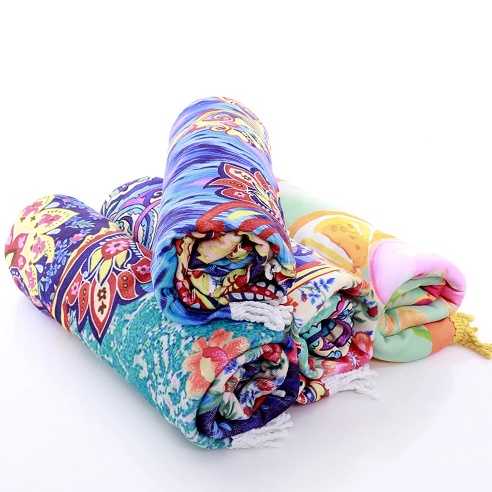 Beach Mat Microfiber Round Towels Travel Outdoor Sports Yoga Pad|Надувные матрасы| |