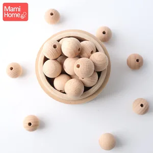 Mamihome 50 шт. 20 мм оригинальные деревянные бусины Прорезыватель для зубов Еда Класс деревянные прорезывания зубов DIY ремесла домашнего декора аксессуары жевательные игрушки Аксессуары для малышей