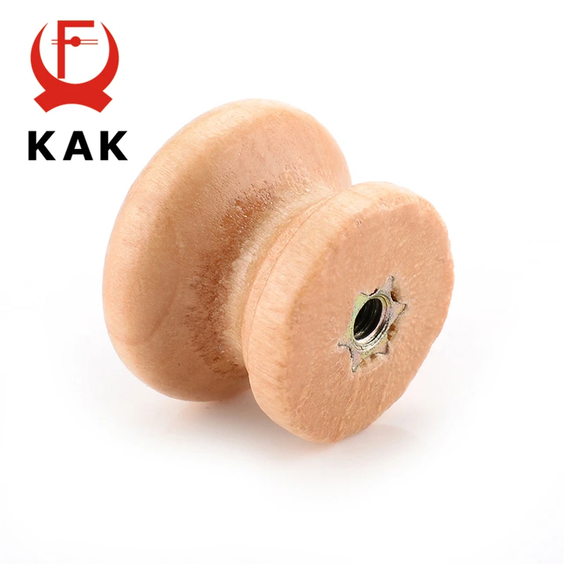 KAK 10 шт. 2.5X2CM ящик для шкафа среднего размера из натурального дерева ручка двери
