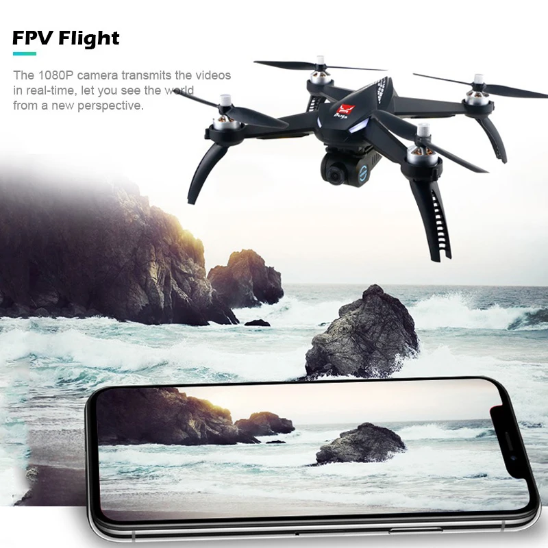 MJX Bugs5W B5W Дрон с GPS бесщеточный мотор wifi FPV 5G 1080P камера слежения за мной
