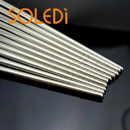 SOLEDI прочные 5 пар китайские палочки для еды из нержавеющей стали Серебряная