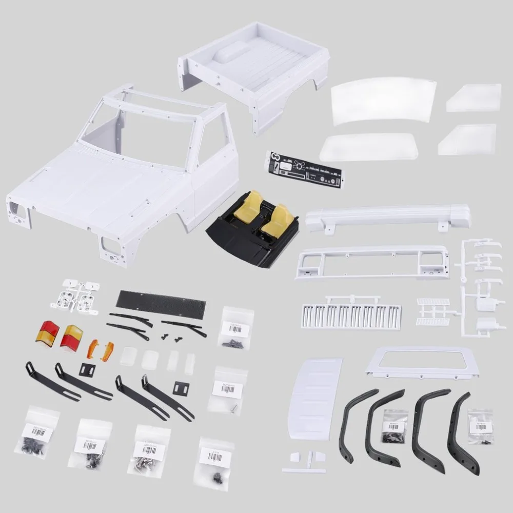 AX-313B 12,3 дюймов/313 мм Колесная база пикап корпус DIY комплект для 1/10 RC грузовик гусеничный осевой SCX10 и SCX10 II 90046 90047