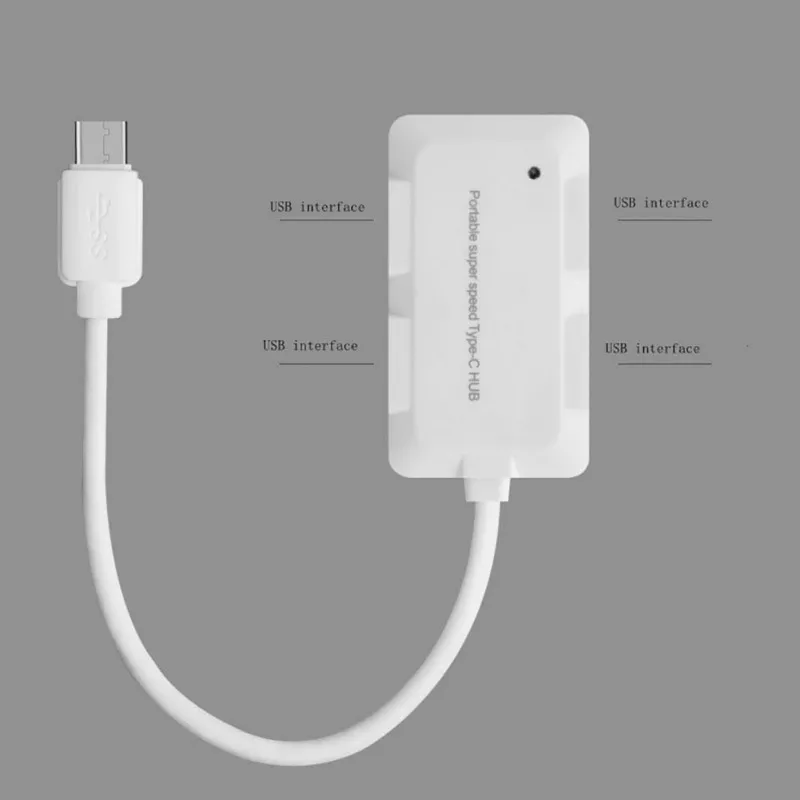 Профессиональный концентратор USB C Тип на 4 порта 3 0 высокая скорость быстрой