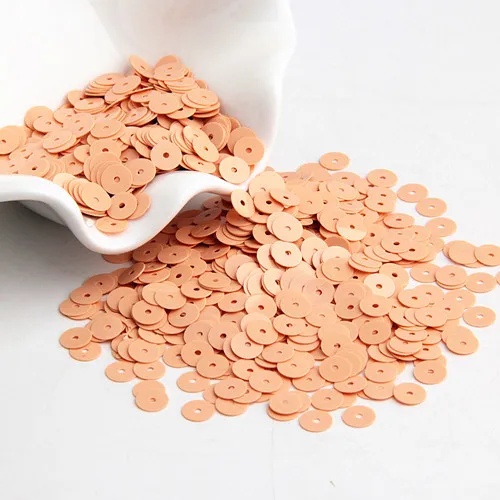 Solid ligh orange Сплошной цвет, серия 6 мм, блестки для шитья, свадебные украшения, аксессуары для одежды Lentejuelas Para Coser 20 г - Цвет: Solid ligh orange