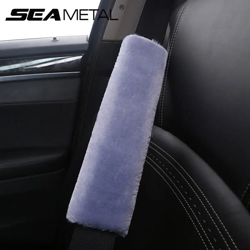 Seat Belt Pad Car Safety Shoulders Covers Soft Long Plush Cushion Warm Cover Shoulder Protection Universal Auto Accessories | Автомобили и