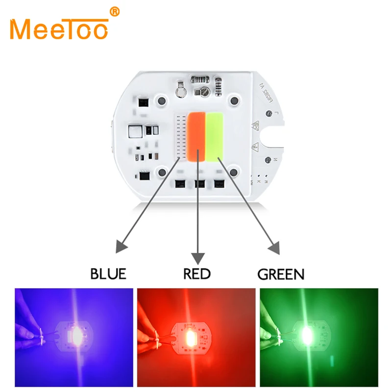 RGB светодиодный COB чип лампа 30 Вт 220 В 110 Smart IC без драйвера для Светодиодный
