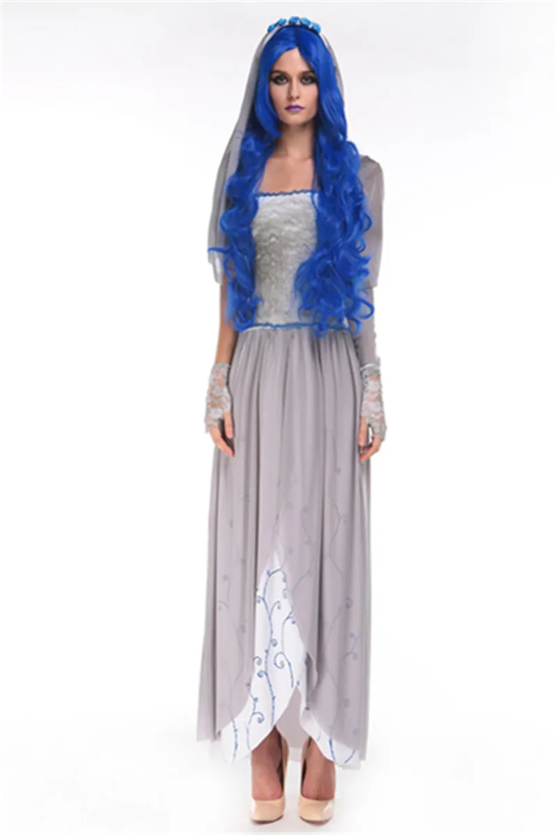 Женское платье для костюмированной вечеринки на Хэллоуин с привидением зомби и