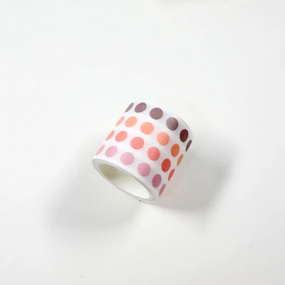Новые васи ленты украшения для ежедневника декоративная пленка kawaii DIY канцелярские наклейки Розовый Черный горошек Квадратный Круг - Цвет: Pink circle