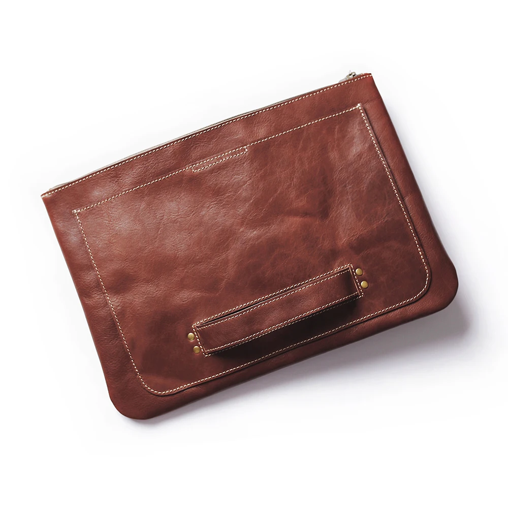 Jual Kulit Case Untuk MacBook 13.3 Dompet Tangan Pria Asli Kulit Cover Untuk IPad Pro 12.9 Dengan Pemegang Pena Tas Laptop Case Kulit