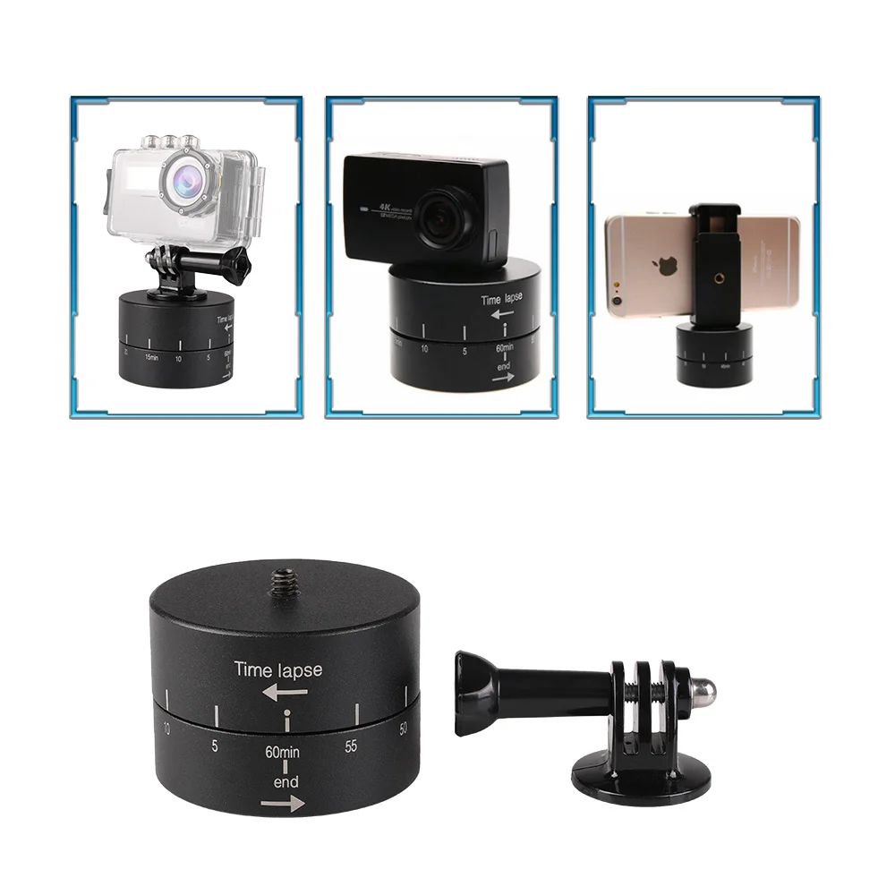 GoPro аксессуары 60 120 минут панорамирование вращающийся промежуток времени