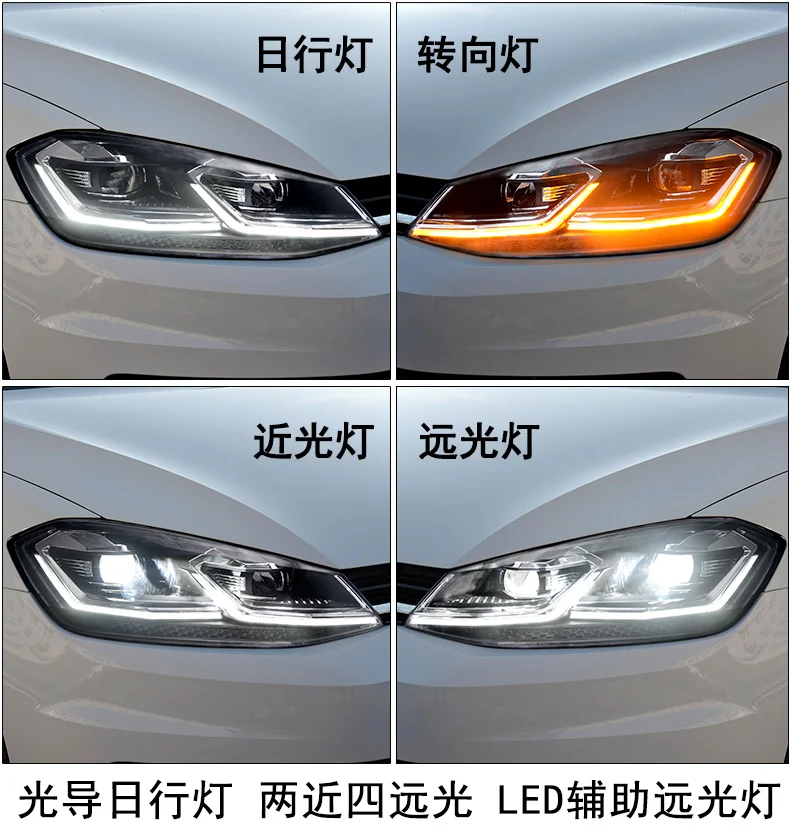 Стайлинга автомобилей Фара для VW Golf 7,5 фары MK7.5 светодиодный фар монитор измеряет динамическое 2013- DRL H7 D2H Hid биксеноновые фары