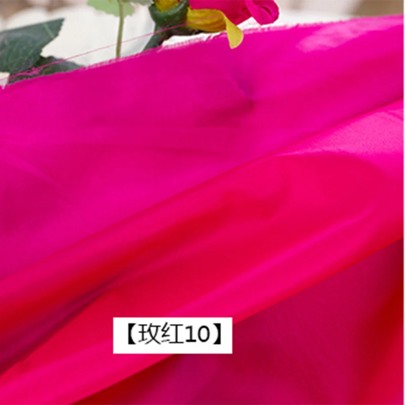 rose red Тафта пуховик ткань 50*150 см без подкладки 380 Т нейлон shioze тонкий шелк теплый 20D водонепроницаемый стеганый жакет ткань шитье - Цвет: rose red