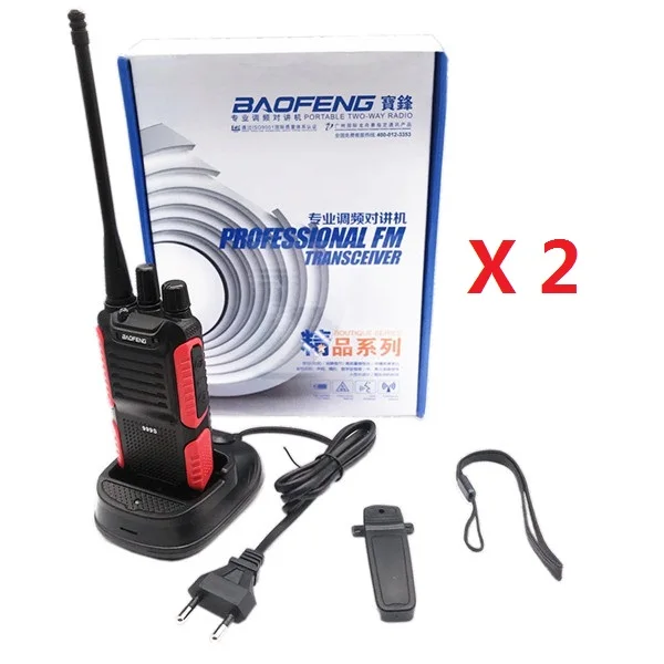 2 шт Baofeng BF-999S плюс портативная рация 5 Вт 1800 мАч UHF Любительское радио, Си-Би радиосвязь станция коротковолновым приемником рация обновленная BF-888S Yaesu - Цвет: 2pcs 999