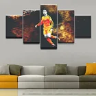 Настенные художественные картины на холсте с HD-печатью, Современный домашний декор, рамка, 5 шт., картина Криштиану Роналду, спортивный постер для футбола