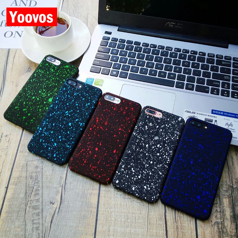 Yoovos 2018 новый Звездное небо матовый чехол для телефона IPhone 7 8 6 чехлы 6plus Plus плюс X