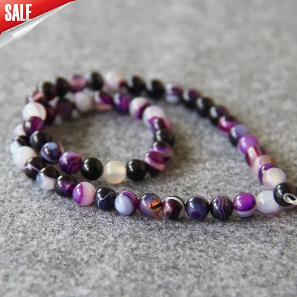 (Min Order1) 6mm Fashion Multicolor Natural Onyx Beads Round Shape Loose Stone 15inch Jewelry Making Design Wholesale | Украшения и