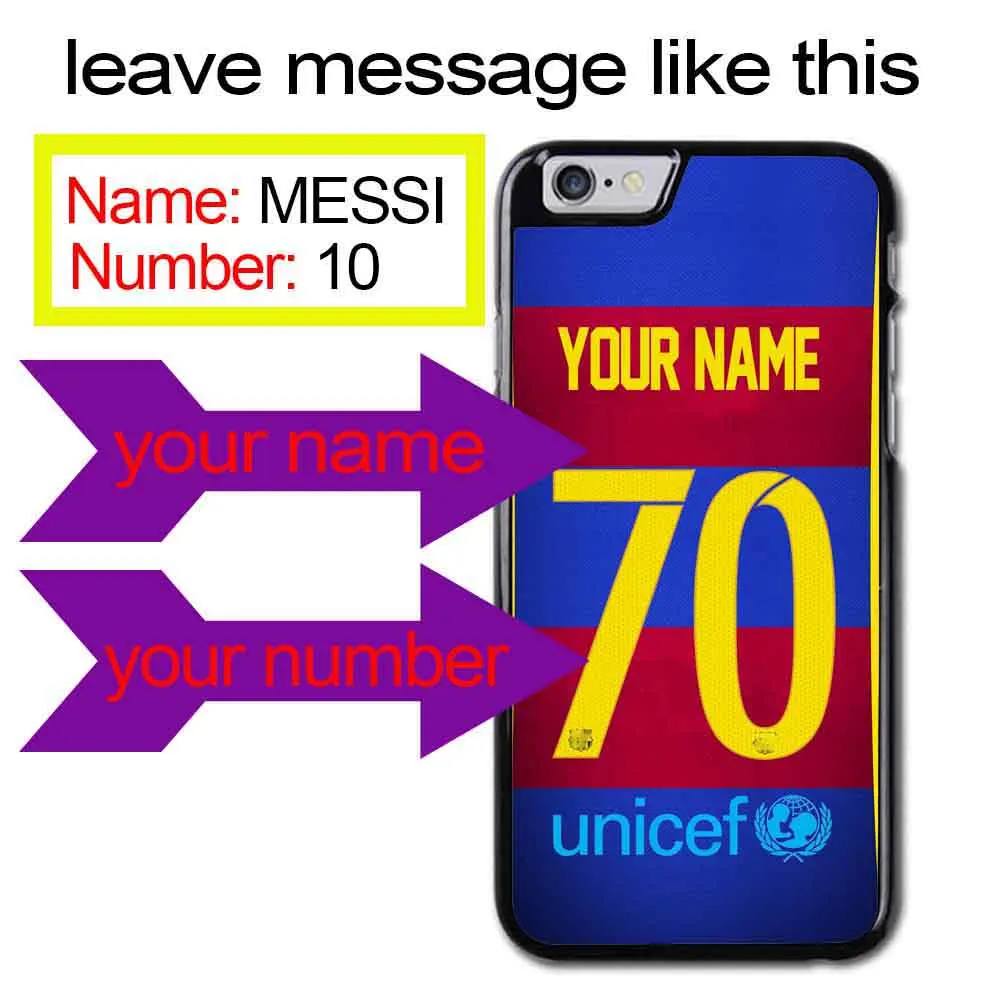 Изготовленный На Заказ Барселона чехол с надписью &quotMESSI&quot Чехол для samsung A3 A5 A6 A7 A8