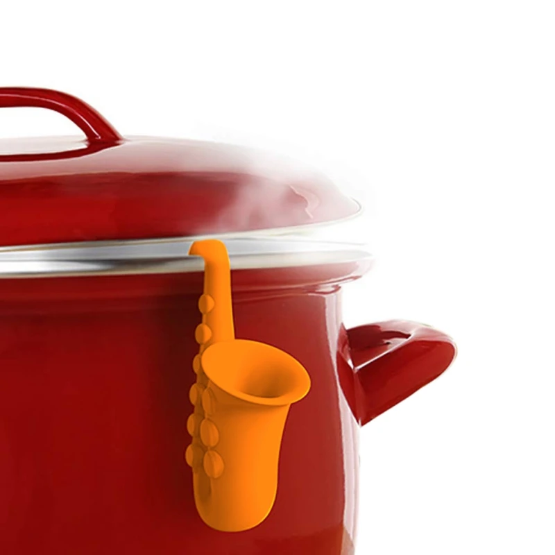 Horn Spill-proof Lid Lifter Steam Releaser for Pot Lid Stand Heat Resistant Holder Great Cooking Helpers Kitchen Tools - Цвет: C