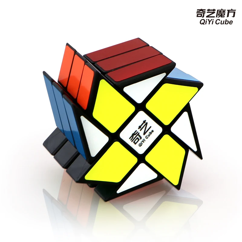 Новинка qiyi 3x3 куб мельница волшебный пазл головоломка для мозга матовая наклейка