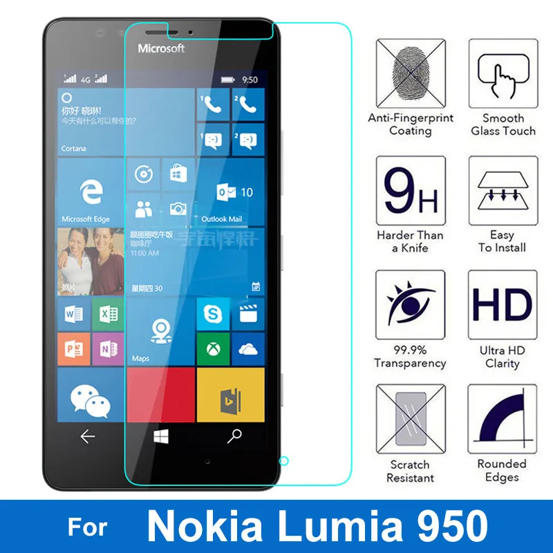 2.5D 0 26 мм 9H закаленное стекло для Microsoft Lumia 950 950XL Защитная пленка Nokia XL | Мобильные