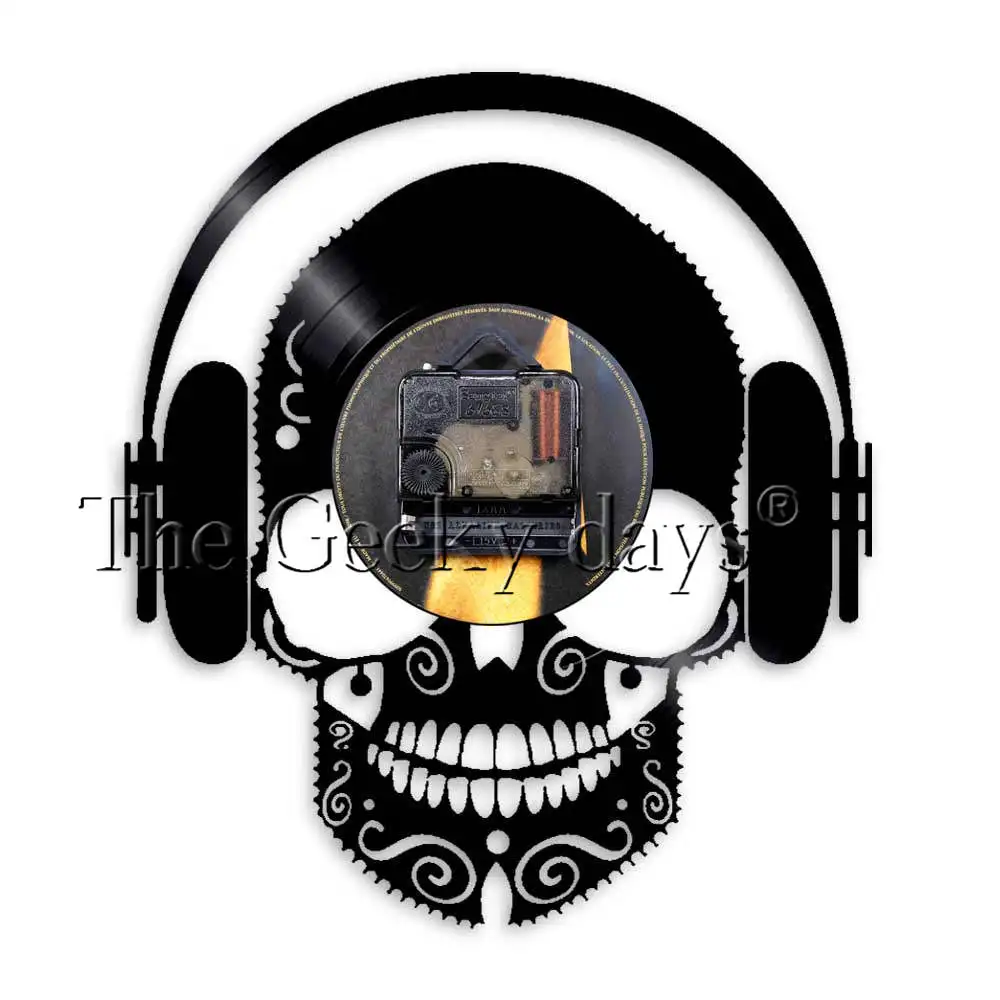 Череп музыкальные наушники DJ Wall Art страшная одежда с черепом домашний декор