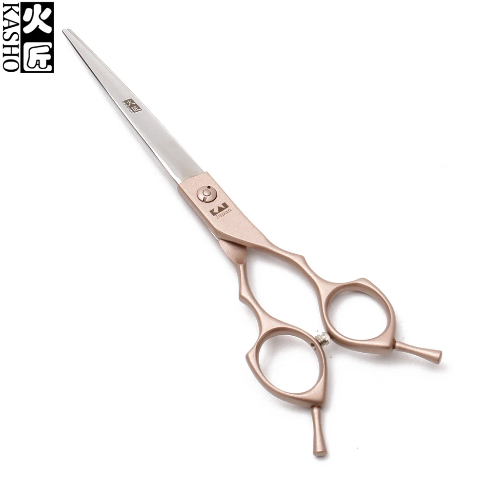 7&quot Japan 440C Kasho Rose Gold Straight Scissors Thinning Shears+UP Curved Shears Animal Grooming Pets Set H3009 | Красота и
