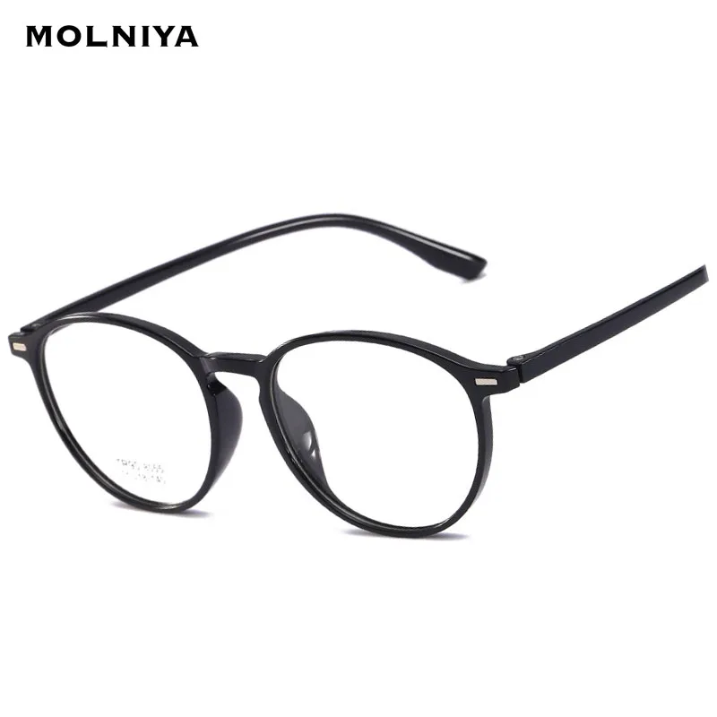 TR90 высокое качество круглые очки оправа для мужчин и женщин винтажные по рецепту