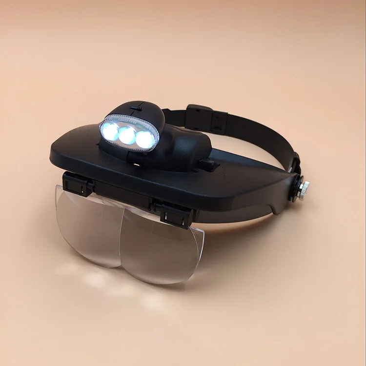 Головное крепление Лупа с 3 светодиодными лампами 4 лупа объектива | Лампы и