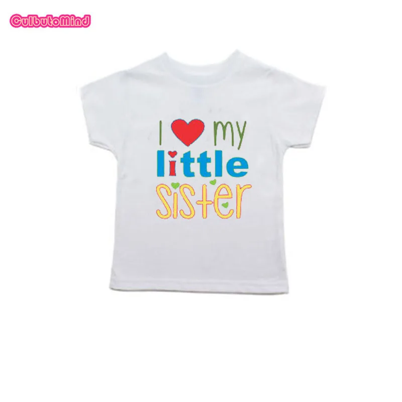 caililtshirt Белая детская футболка для мальчиков и девочек короткий рукав лето две детские Футболки для малышей брат и сестра хлопок футболки детские короткие - Цвет: caililtshirt