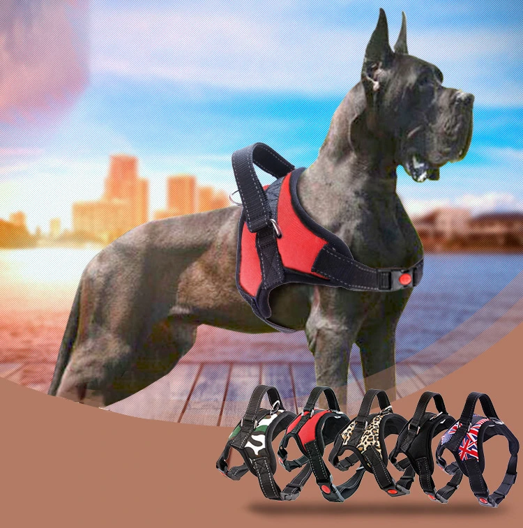 Нейлоновая шлейка для животных ошейник тяжелых собак дышащая сетка большой