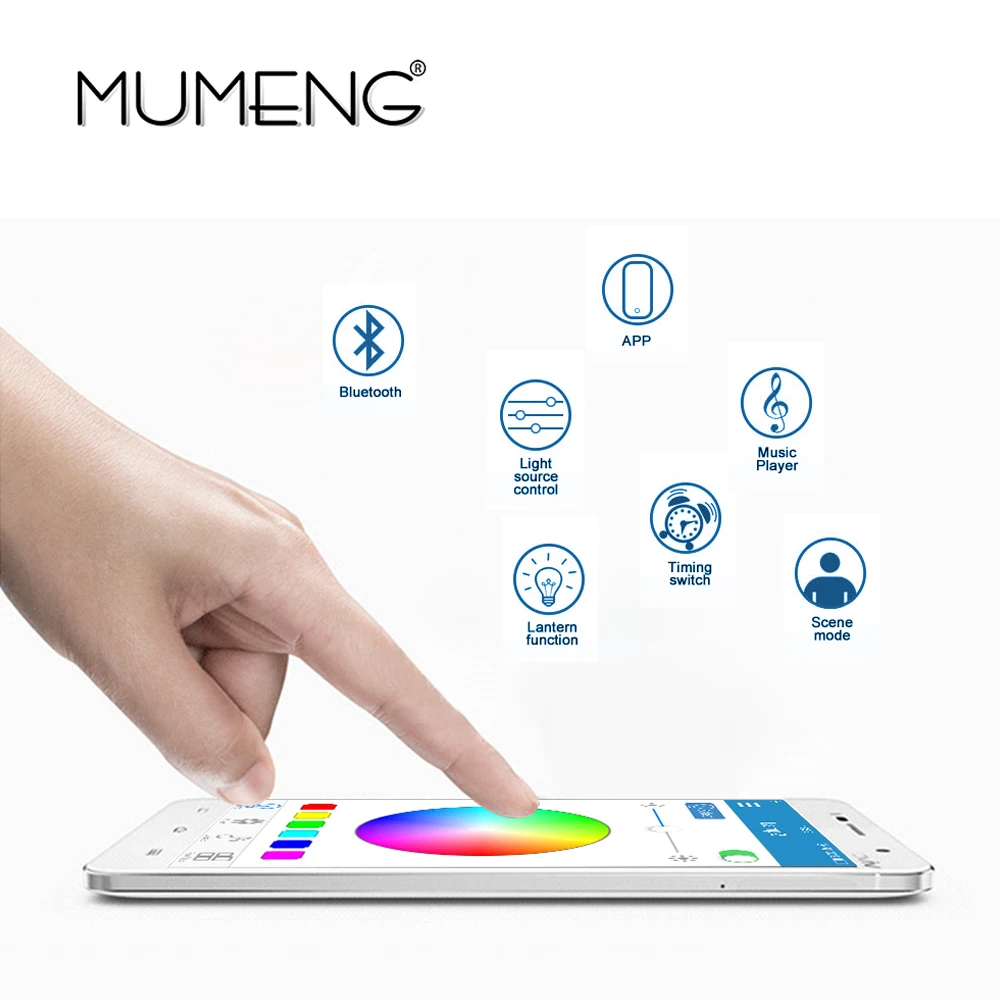 Светодиодный потолочный светильник Elinkume RGB 36 Вт с регулируемой яркостью яркая Праздничная лампа Bluetooth